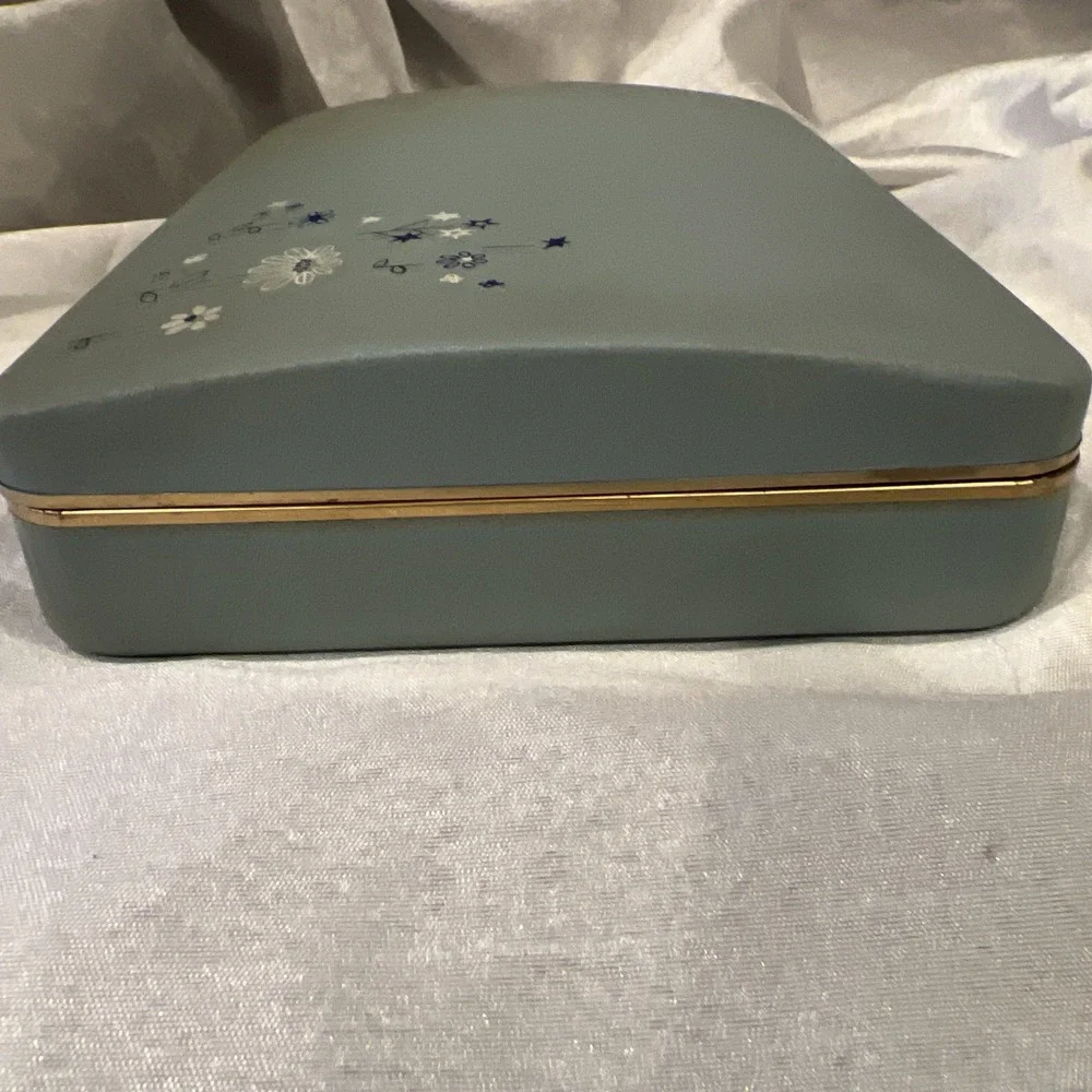 Farrington Vintage Clamshell‎ Jewelry Case 60s Travel USA Classic Blue 8.5